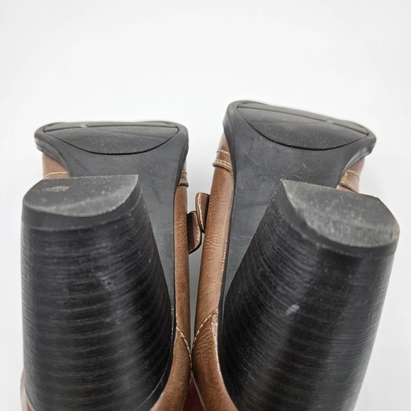 Natural Soul by Naturalizer Brown Carlo Oxford Faux Leather Bootie Size 6.5 - Picture 5 of 14